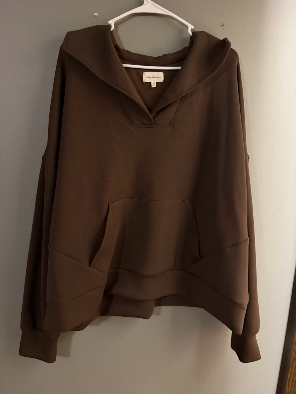 Thread & Supply Chocolate Brown Pullover Sweater